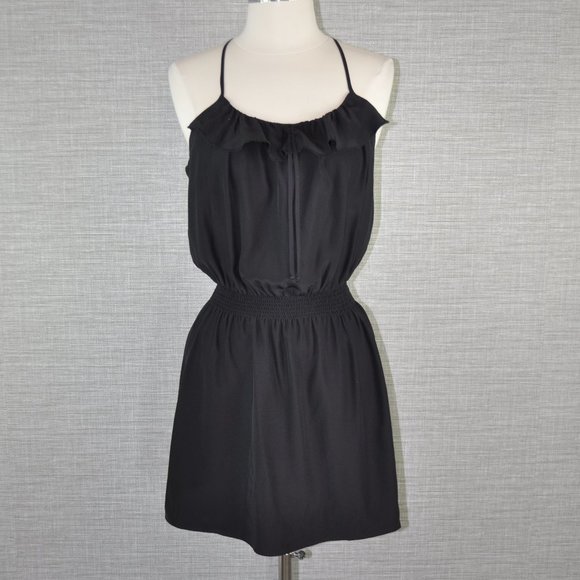 Parker Dresses & Skirts - 🎉HP🎉Parker Black Ruffle Mini Silk Dress - SP